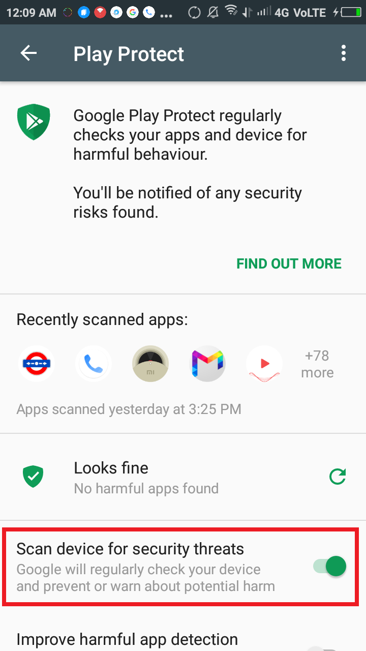 google play protect Quinto Multi Game